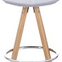 Bessagi Home Barhocker Nelo Hellgrau Webstoff Gepolstert_6