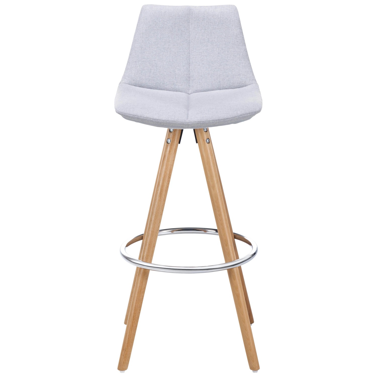 Bessagi Home Barhocker Nelo Hellgrau Webstoff Gepolstert_6