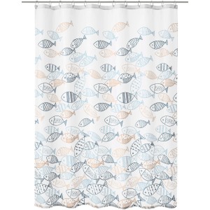 Bunter Kleine Wolke Duschvorhang Sardinas mit Fischmuster, 180x200 cm.