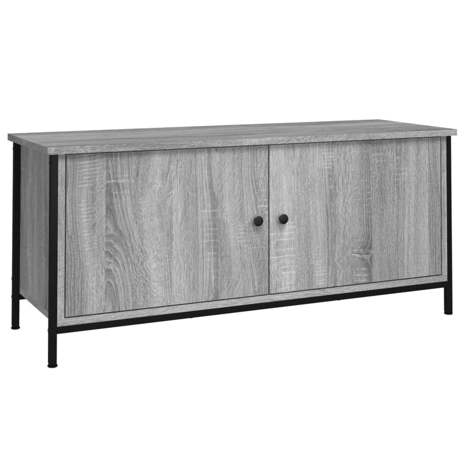 vidaXL TV-Schrank mit Türen Grau Sonoma 102x35x45 cm Holzwerkstoff 826293