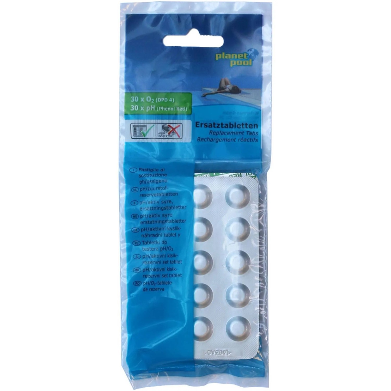 Planet Pool pH und Sauerstoff Ersatztabletten mit je 30 Tabletten geblistert