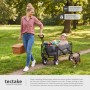 Tectake Bollerwagen Leon Faltbar Mit Bremsen und Gummierten Kunststoffrädern  91 x 53 50 x 101 cm Grau_4