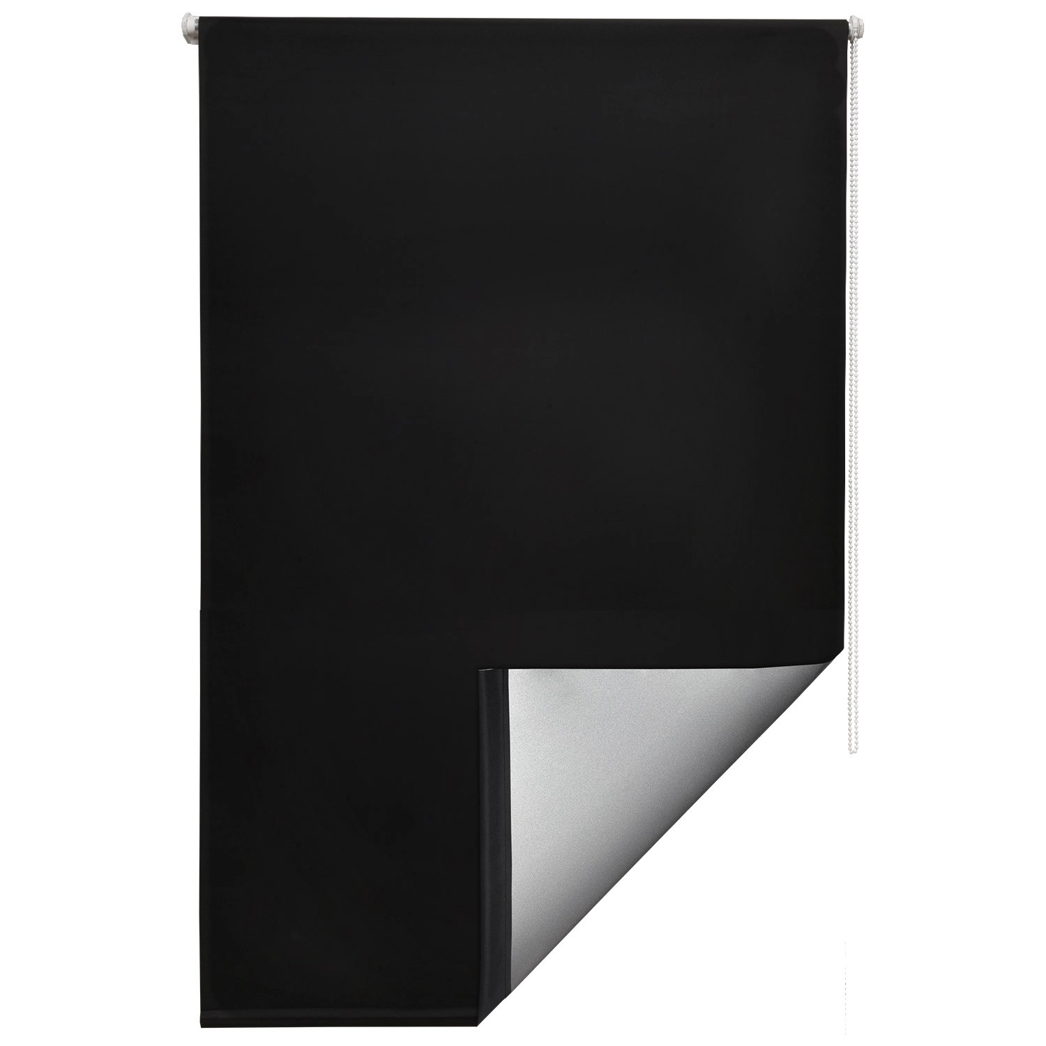 Schwarzes Sol Royal Thermorollo SolReflect T42, 95x160cm, mit Thermobeschichtung und Kettenzug.