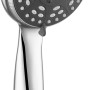 baliv Handbrause HBR-100.200, verchromt/anthrazit, mit 4 Strahlarten.