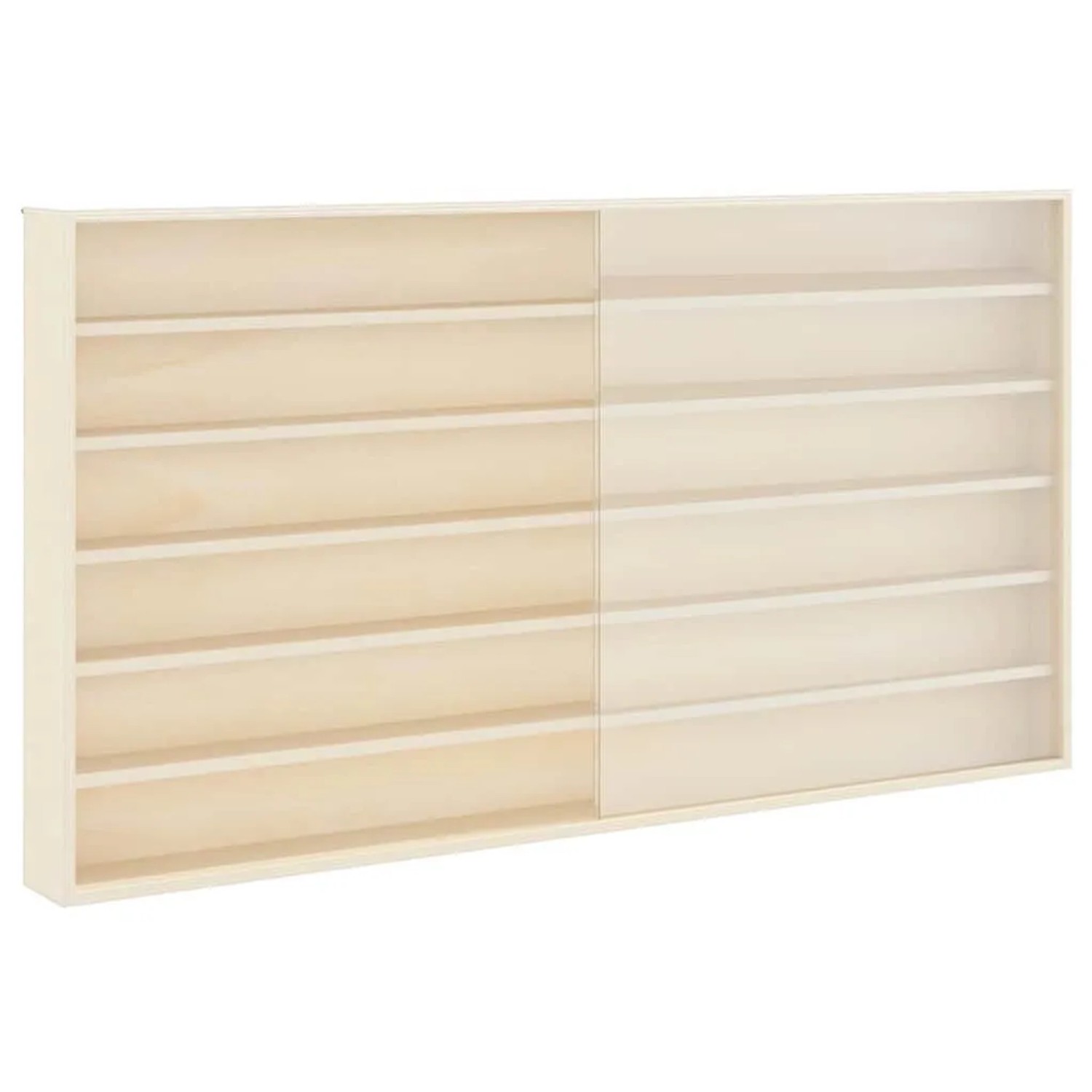 vidaXL Wanddisplay-Case mit Regal Beige 100 x 8,5 x 54 cm Sperrholz 42015630