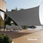 Tectake Sonnensegel  Rechteckig Mit Uv Schutz 50  Für Balkon  Garten und Terrasse 5 x 5 M 500 x 500 x 1 cm Grau_7