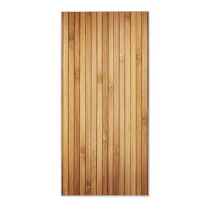 Banjado Magnettafel 37x78cm mit Bambus Motiv. Silberne Magnetwand/Pinnwand aus Metall. Inklusive 4 Magnete.