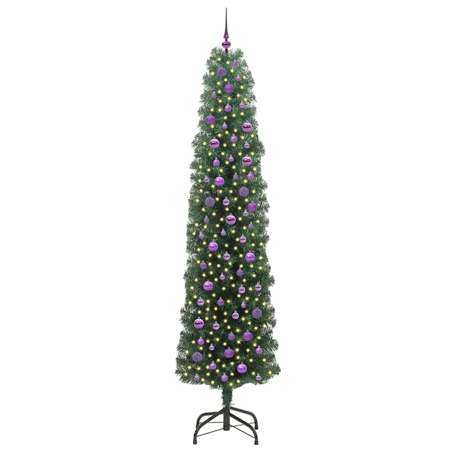 vidaXL Künstlicher Weihnachtsbaum mit 300 LEDs mit Ständer Grün 240 cm 3394975