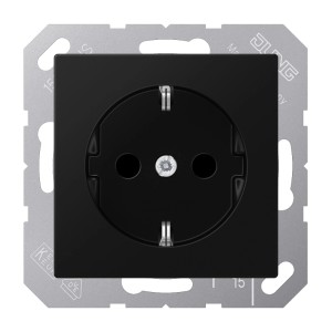 Jung Schuko Steckdose, 16 A, 250 V, Graphitschwarz Matt. Steckdose für die Wandmontage.