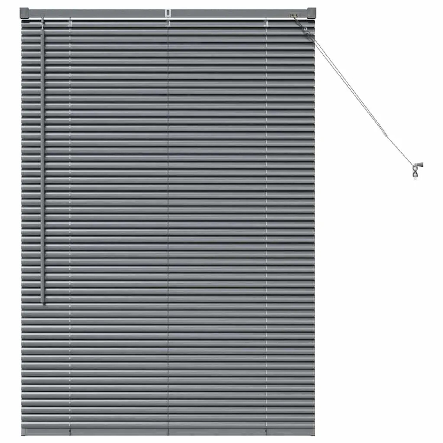 vidaXL Balkenjalousien mit Vorhängen Dunkelgrau 130 x 85 cm Aluminium 42006 günstig online kaufen