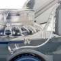 Detailaufnahme: Grauer Gre Akku-Poolroboter mit transparenten Elementen.