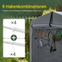 SoBuy Fahrradgarage für 2-4 Fahrräder Geräteschuppen mit UV-Schutz 159x165x219cm Grau KLS11-L-DG_5