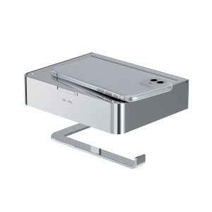 AM.PM Toilettenpapierhalter Inspire V2.0 Chrom mit Ablage für Handy.