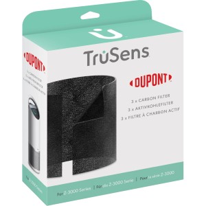 Leitz TruSens Z-3000 Aktivkohlefilter 3er-Pack für Luftreiniger, entfernt Gerüche und Gase.