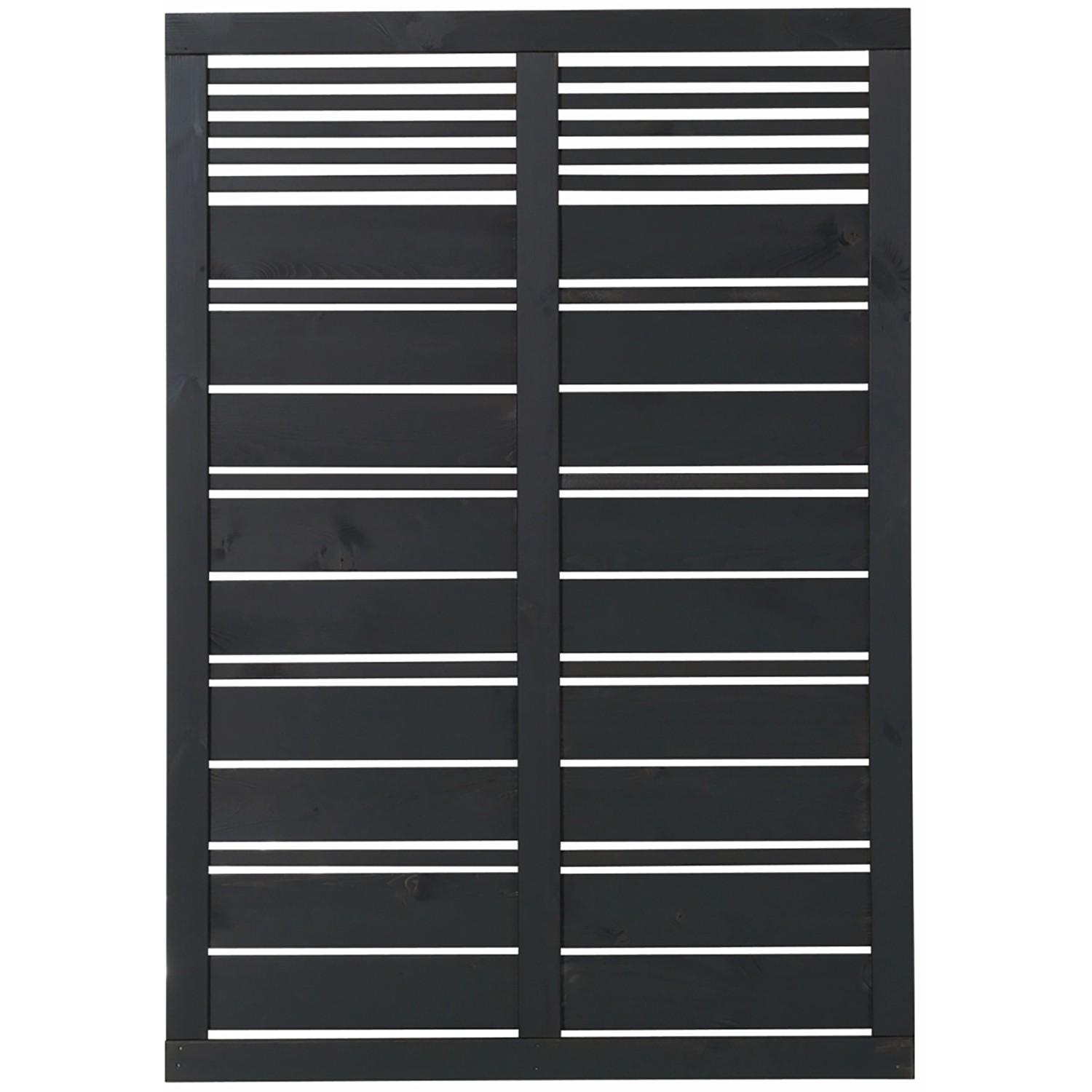 Sichtschutzzaun Silence Nadelholz Schwarz 120 cm x 170 cm günstig online kaufen