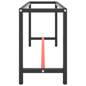 vidaXL Werkbankgestell, schwarz-rot, 170x50x79cm, Metall. Tischgestell für Werkbank.