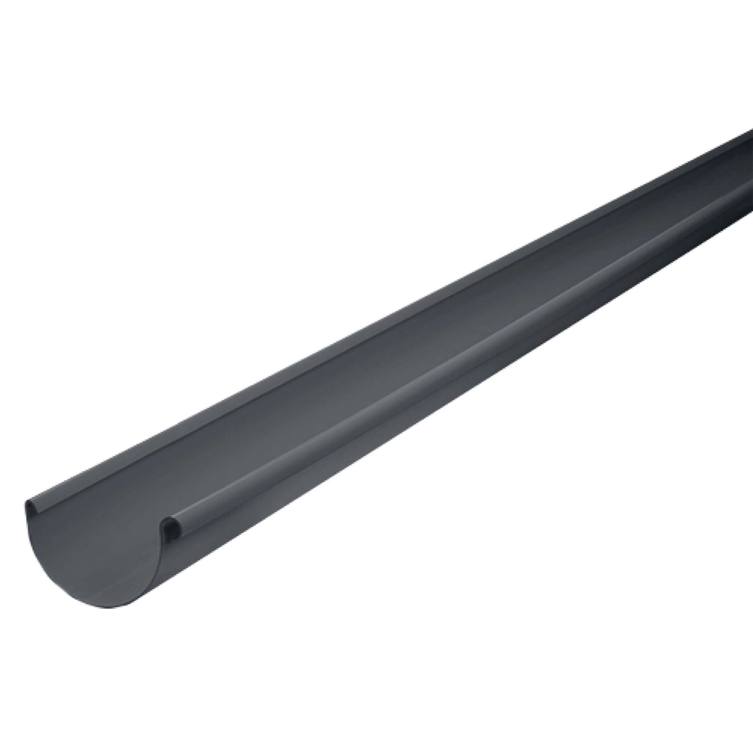 Inefa Dachrinne Halbrund 200cm PVC NW 100 Anthrazit Dachentwässerung