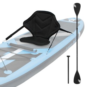 ECD Germany Kajak Sitz mit Paddel Set auf SUP-Board. Universal Kajak Zubehör für Sport & Fitness.