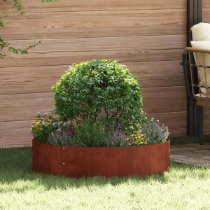 vidaXL Pflanzenring 5 Stk Braun 80 x 80 x 20 cm Wetterfeststahl 873633