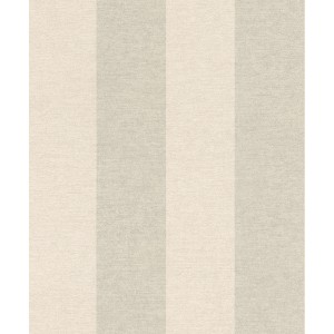 Schöner Wohnen Vliestapete mit Blockstreifen in Beige und Salbei.