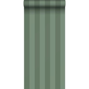 Sanders & Sanders Tapete Streifenmuster Grün 50 x 900 cm