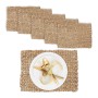 Relaxdays Tischset 6er Set Wasserhyazinthe Natur Hitzebeständig 42 cm x 30 cm x 1,5 cm 0,23 kg