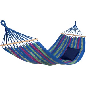 Gestreifte Amazonas Hängematte Aruba Juniper (210x120cm) mit Kissen.