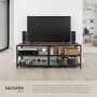 Tectake Tv Regal Chicago Industrial Style Holz und Stahl 141 x 41 50 x 50 50 cm Industrial Holz Dunkel Rustikal_4