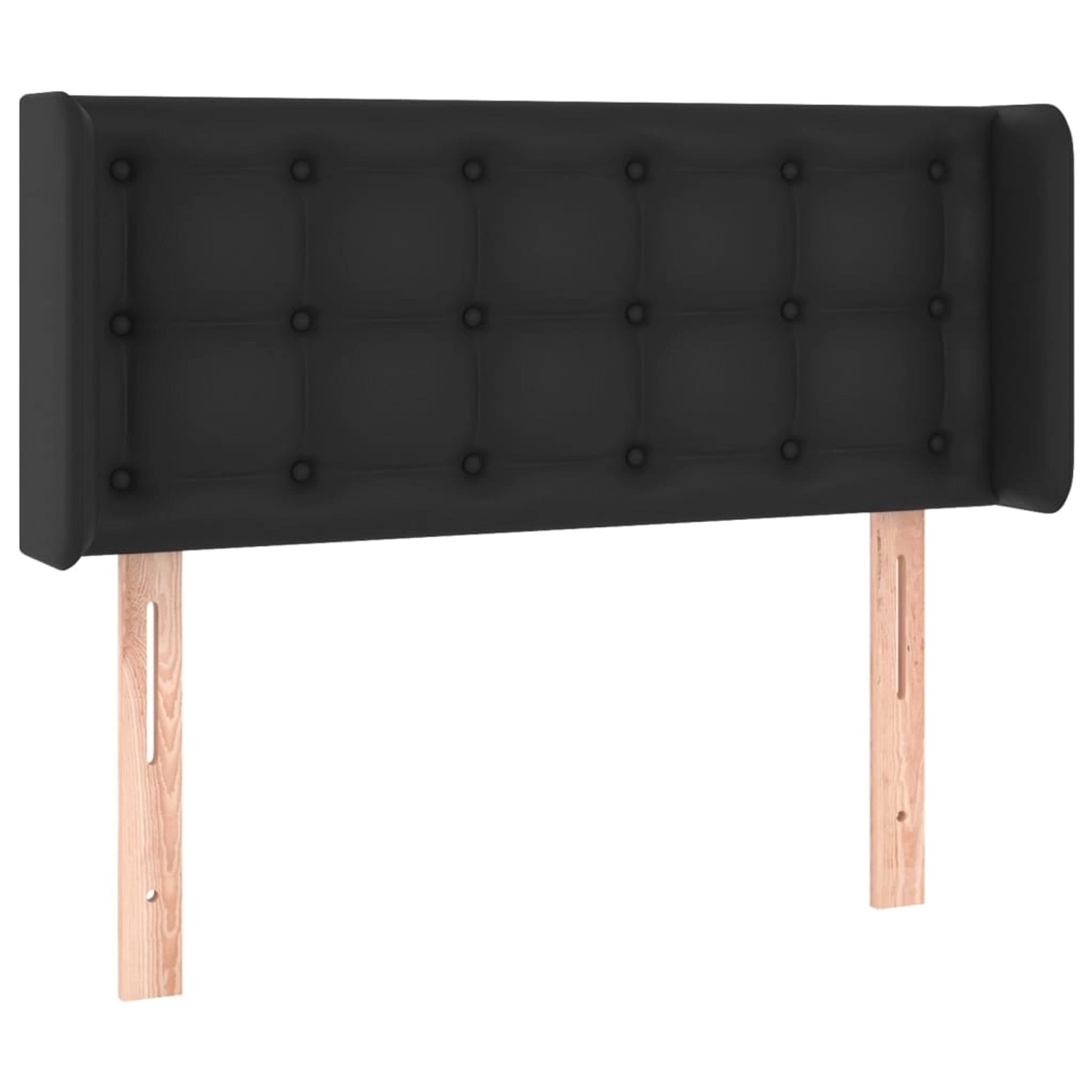 vidaXL LED Kopfteil Schwarz 83x16x78/88 cm Kunstleder 3123308