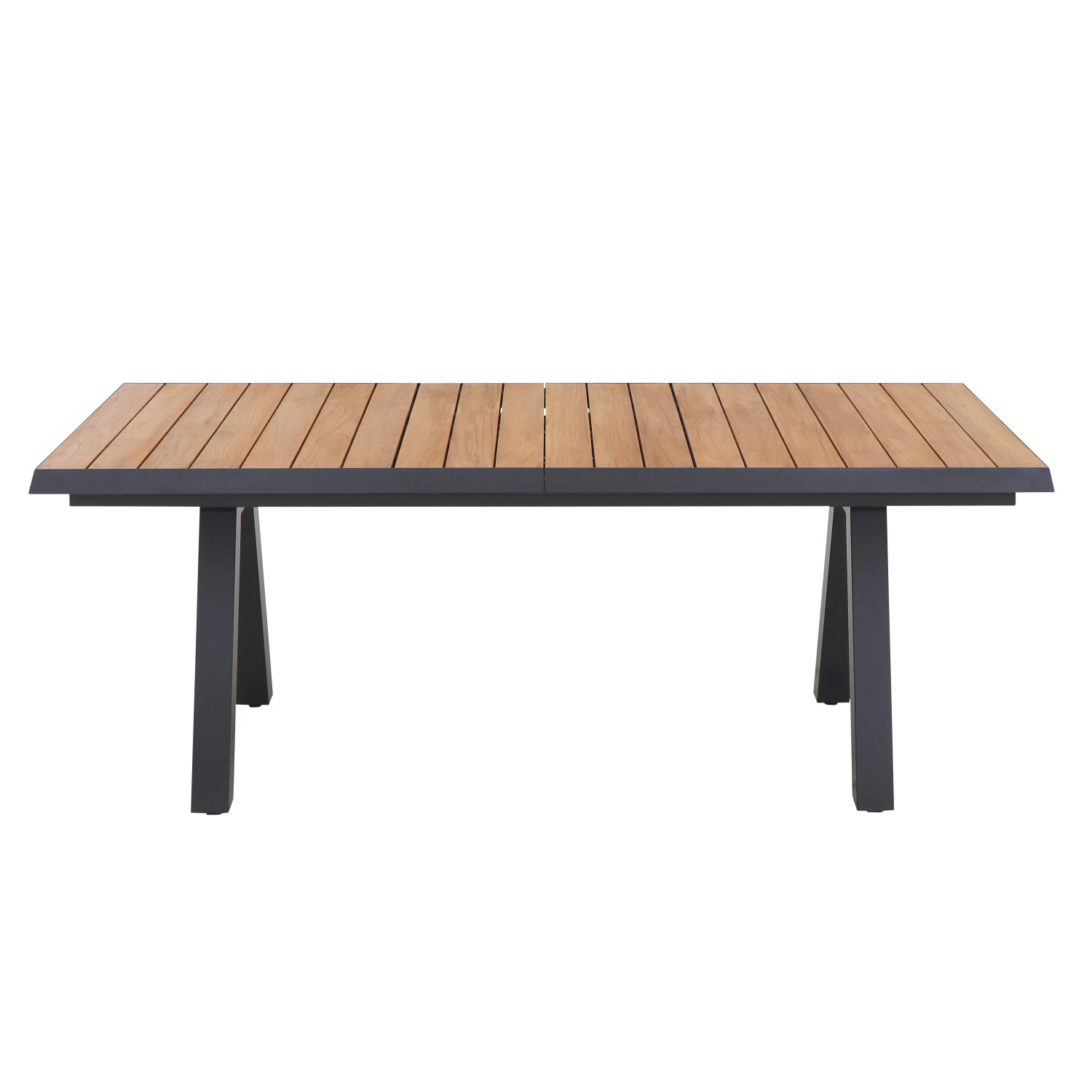 Rechteckiger, ausziehbarer Siena Garden Gartentisch Tirana aus Teakholz, 100x260 cm.
