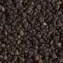 Nahaufnahme von Scherf Lavamulch, anthrazit-braun, 8-25 mm Körnung. Zierkies für Gartenwege und Steingärten.