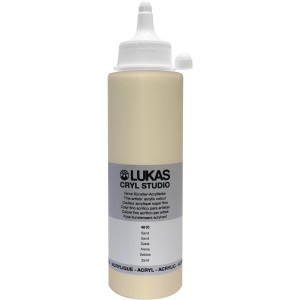 Lukas Cryl Studio Premium Acrylfarbe in Sand, 250ml Flasche.