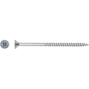 Senkkopf Spanplattenschraube, Ø 6x40 mm, PZ-Antrieb, Stahl, verzinkt, 10er-Pack.
