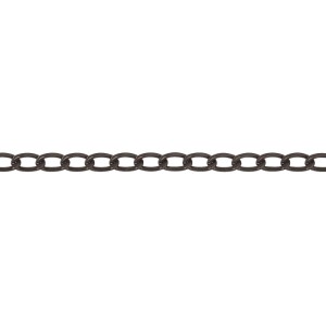Schwarze Conacord Panzerkette aus Stahl, gedreht, 2 mm stark, als Meterware.