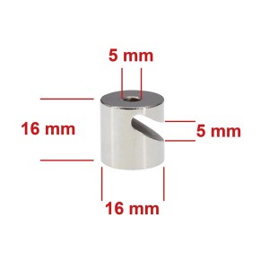 Tifler Magnet-Stabgreifer mit Haken, Neodym, silberfarben, Maße: 16x16 mm, Bohrloch 5 mm, für Haushaltshelfer.