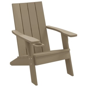 vidaXL Adirondack-Gartenstuhl Hellbraun 75x88,5x89,5 cm Polypropylen 364175
