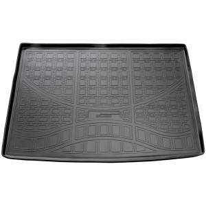 Schwarze Gummi Kofferraumwanne für Mercedes B-Klasse W246 (2011-2018), passgenaues Autozubehör.