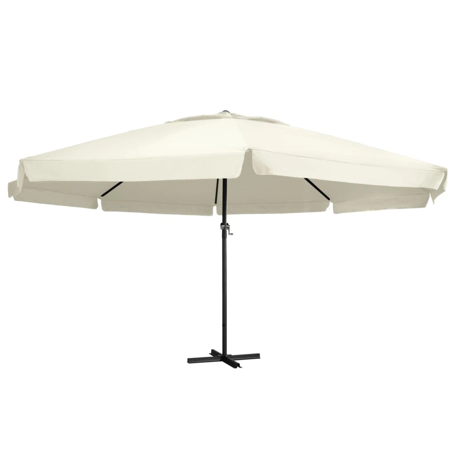 furnicato Sonnenschirm mit Aluminium-Mast 600 cm Sandweiß günstig online kaufen