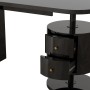 Vicco Schminktisch Lara, schwarz hochglanz, 120 cm breit, mit zwei Schubladen.