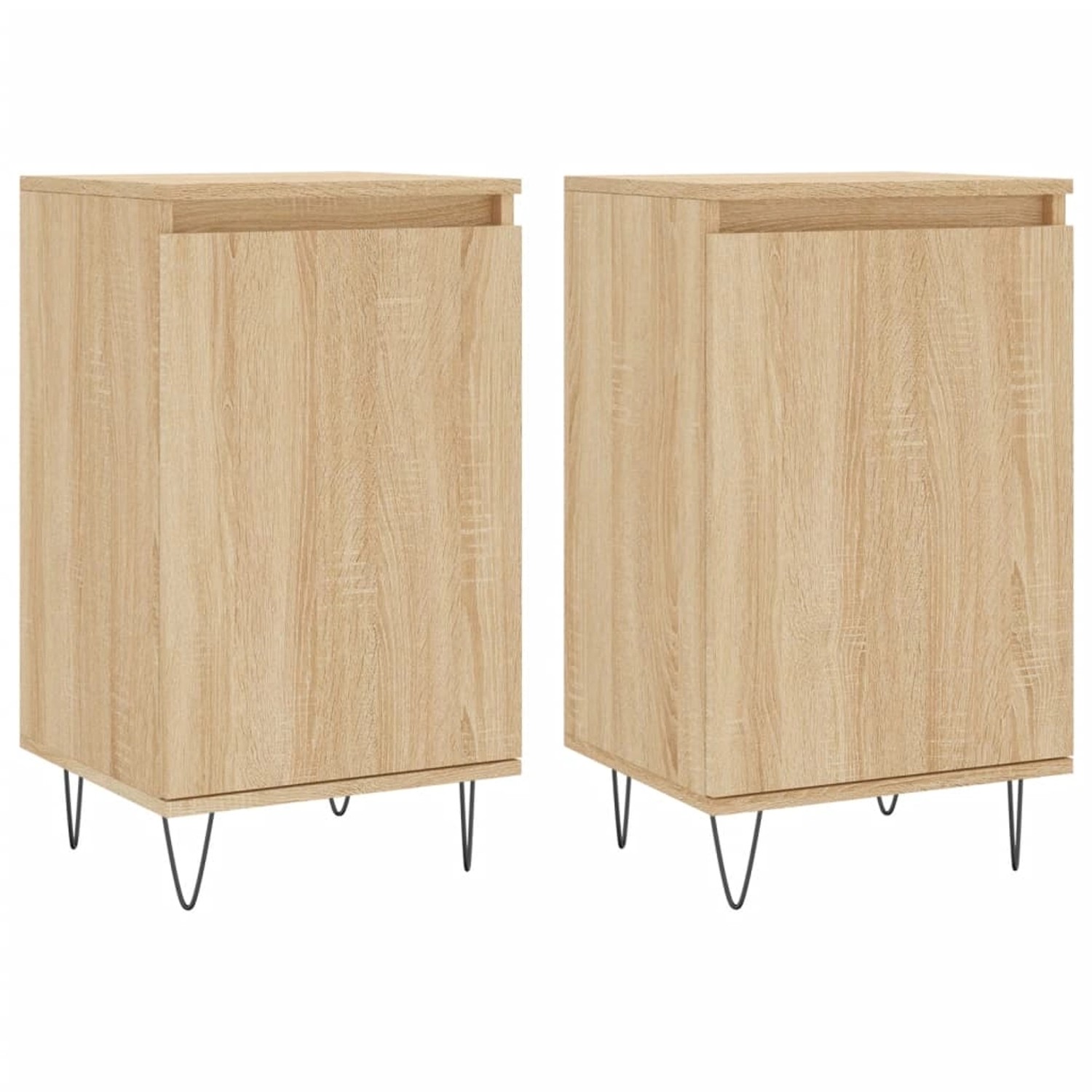vidaXL Sideboards 2 Stk Sonoma-Eiche 40x35x70 cm Holzwerkstoff 831059 günstig online kaufen