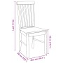 vidaXL Esszimmerstühle 2 Stk Weiß Massivholz Gummibaum 4102504_11