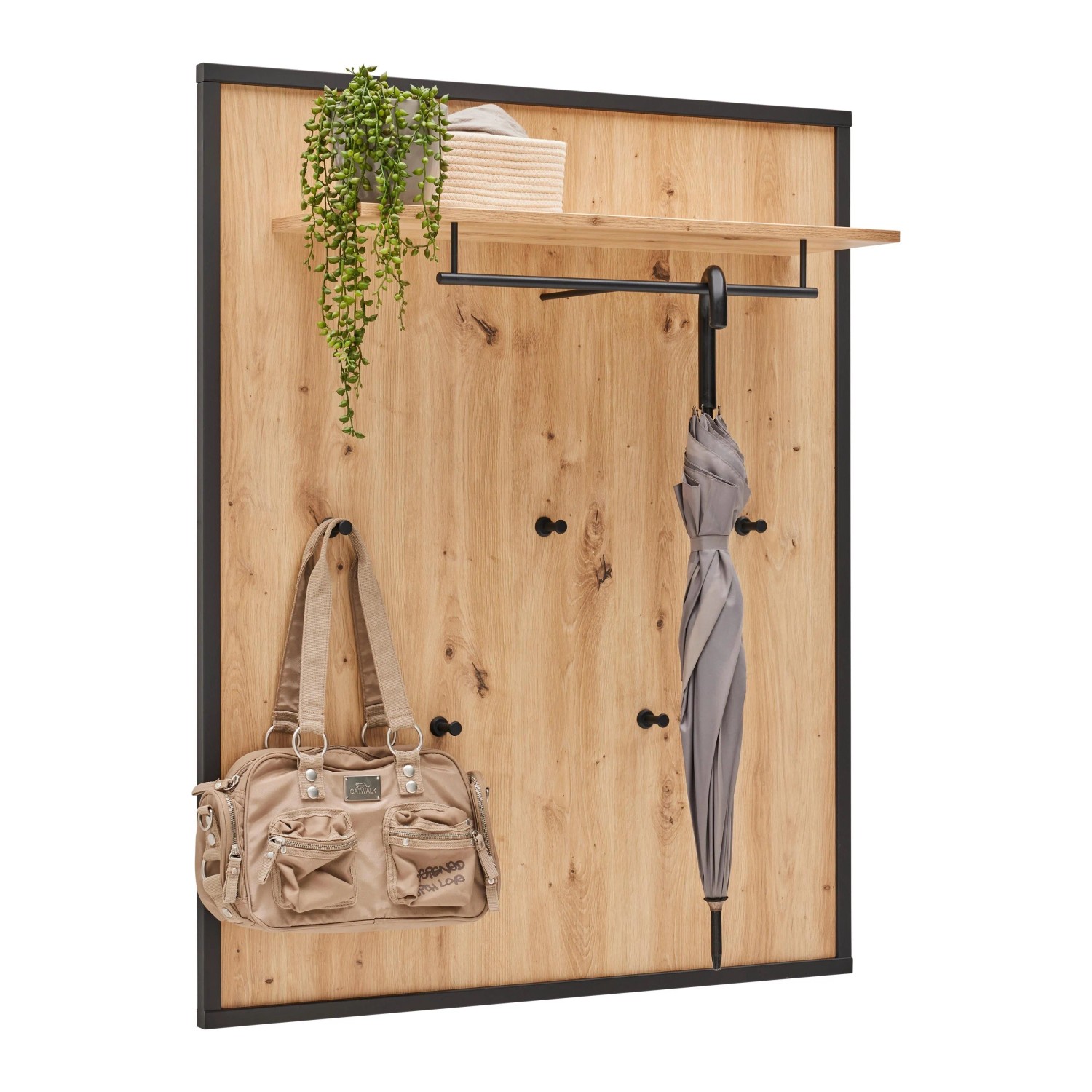 Premium Living Garderobenpaneel Florenz Grau/Eiche Artisan