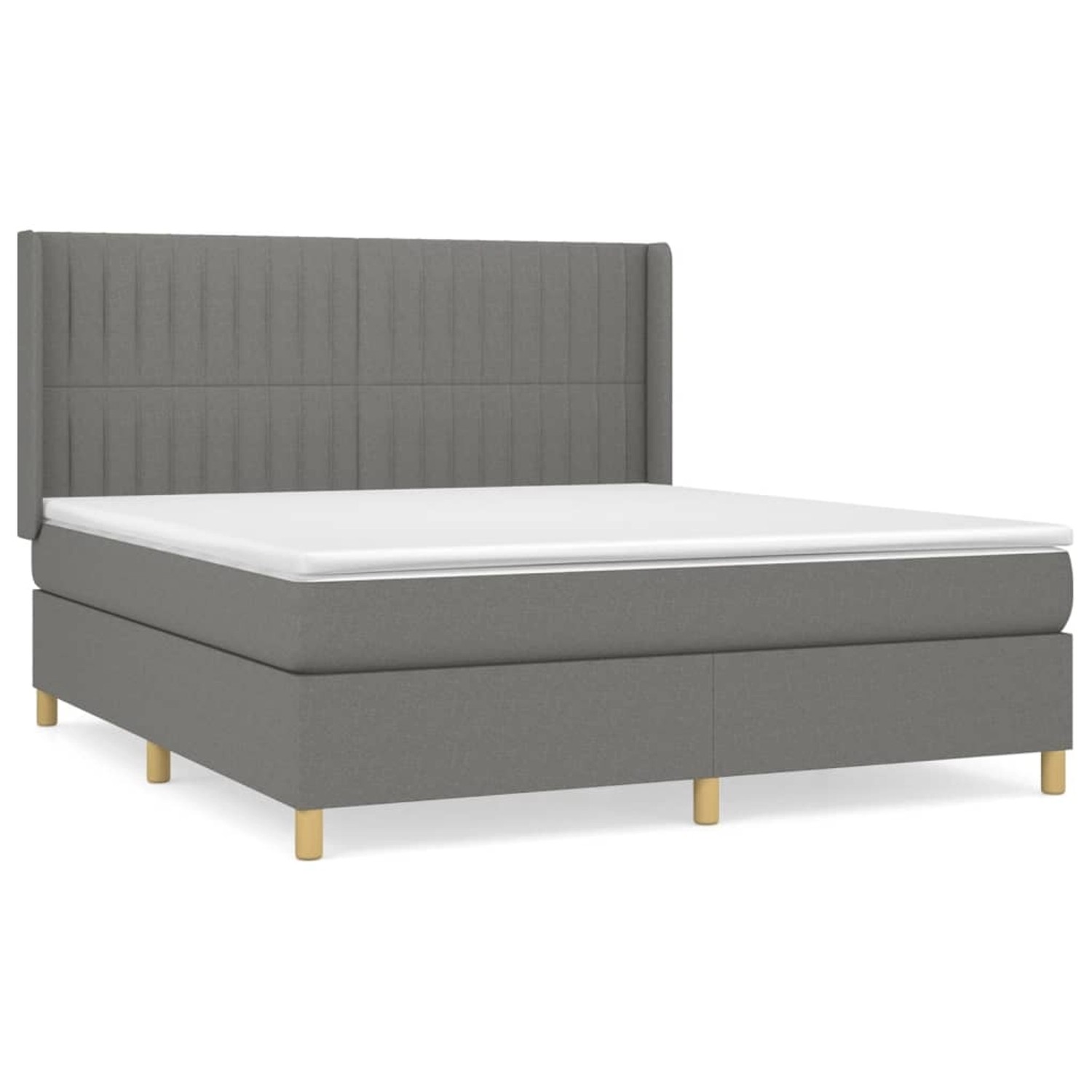 vidaXL Boxspringbett mit Matratze Dunkelgrau 160x200 cm Stoff1378210 günstig online kaufen