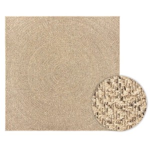 vidaXL Teppich ZIZUR 240x240 cm Jute-Optik Indoor und Outdoor 4006164