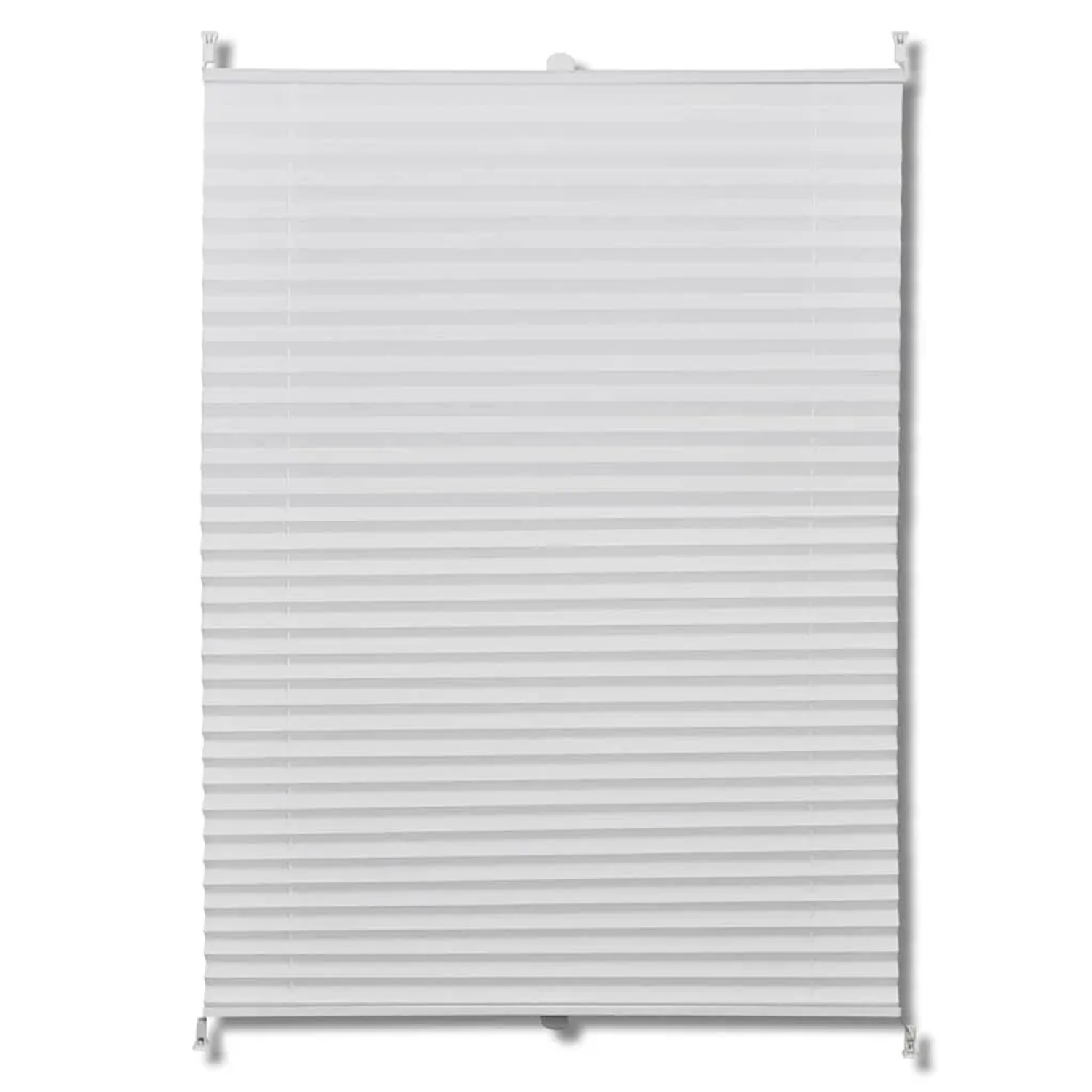 Weißes vidaXL Plissee Faltrollo 110x200cm für Fenster, Licht- und Sichtschutz.