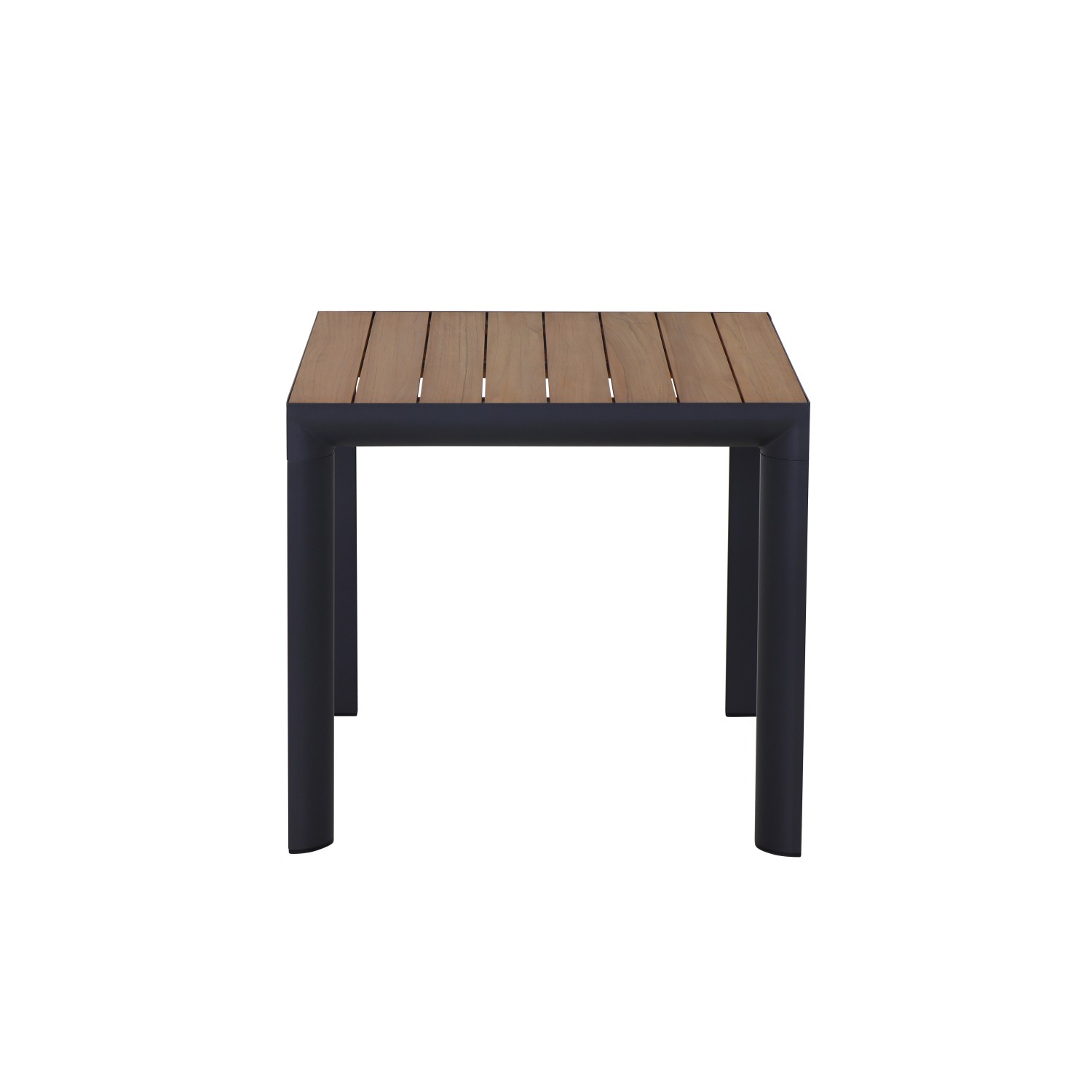 Rechteckiger Siena Garden Gartentisch Silva aus Teakholz, 80x80 cm, mit robustem Aluminiumgestell.