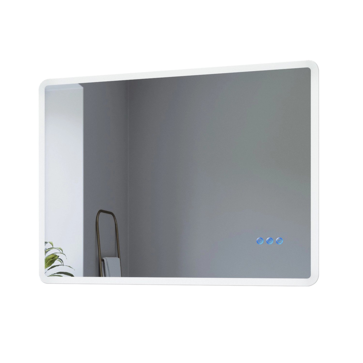 Aquabatos LED Wandspiegel Badspiegel mit Beleuchtung 3 Lichtfarben Kaltweiß Neutralweiß Warmweiß Dimmbar Spiegel Badezim...