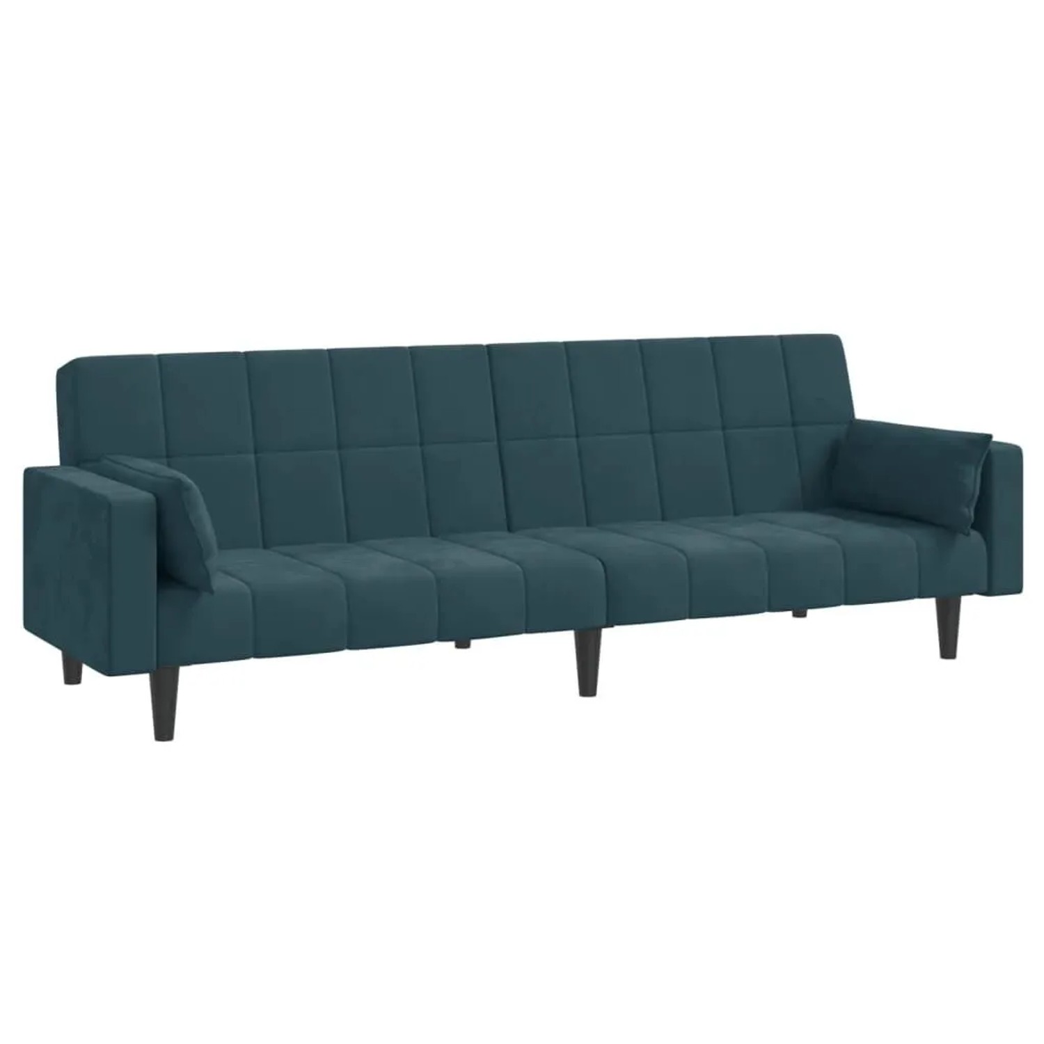 vidaXL Schlafsofa 2-Sitzer mit 2 Kissen Blau Samt 375846 günstig online kaufen