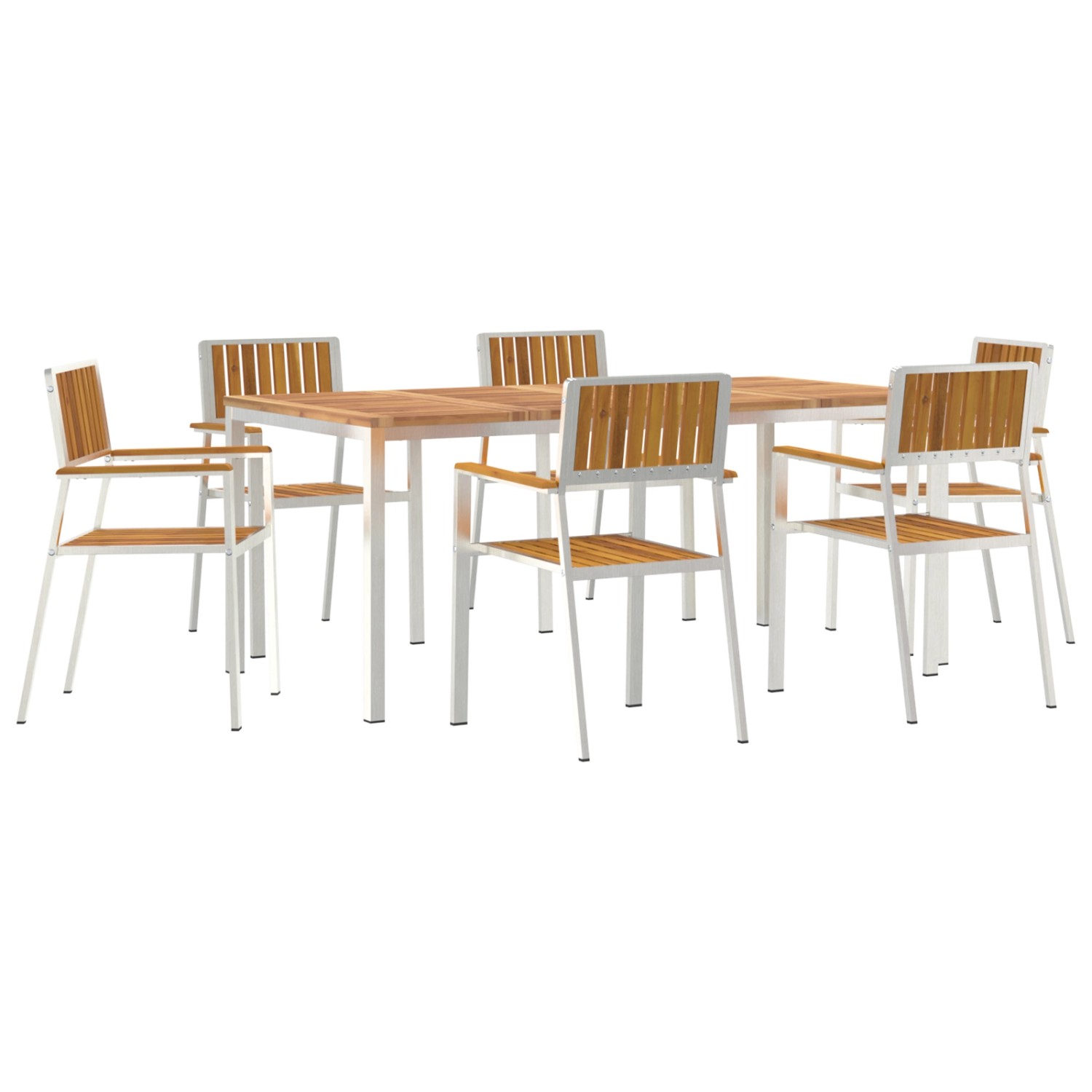 vidaXL 7-Teiliges Garten Essset aus Massivholz Akazie 3334794