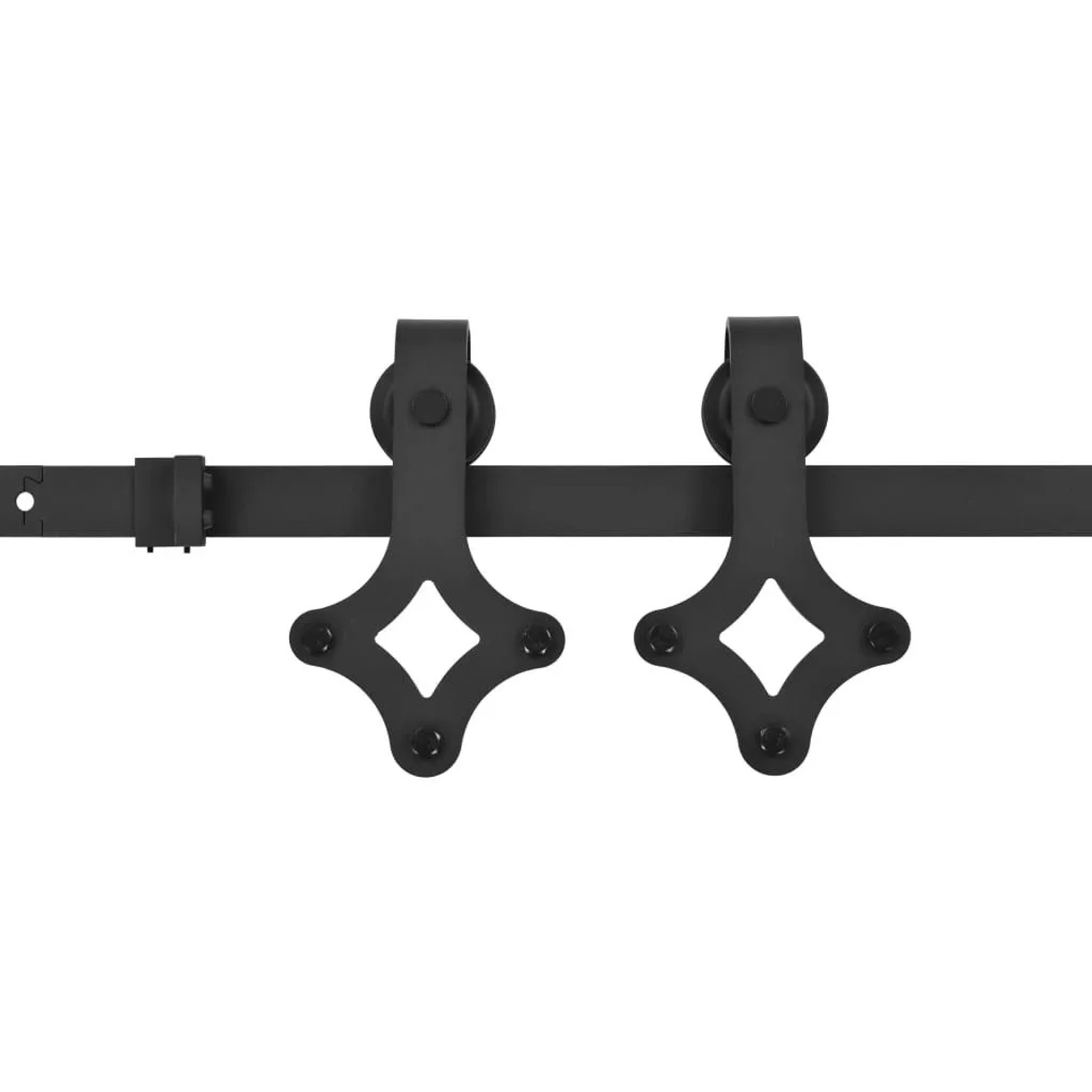 vidaXL Schiebetürbeschlag-Set SKIEN 200 cm Stahl Schwarz 145261